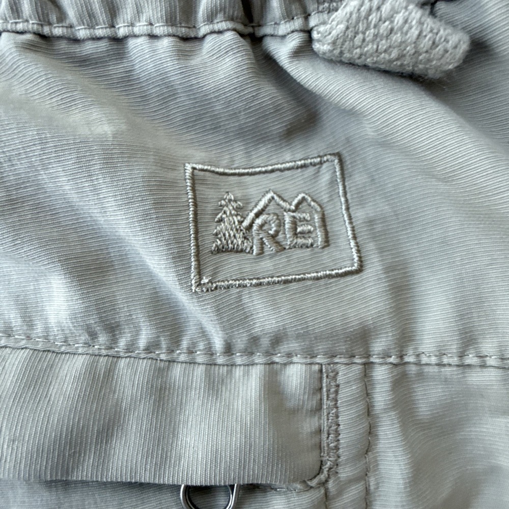 REI UPF 50+ men's Khaki Nylon cargo pants XL‎ x 34L Lightweight Hiking Camping - Picture 7 of 8
